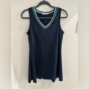 Sincerely Jules Navy Athletic Dress with Light Blue Trim